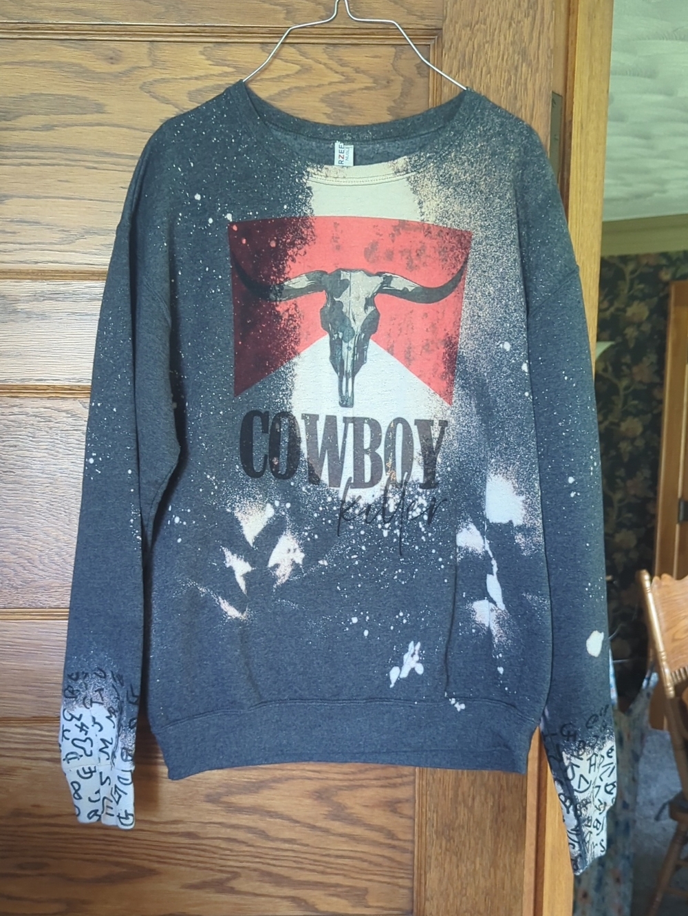 Jerzees Charcoal Crewneck Sweatshirt Cowboy Killer Malbaro Logo